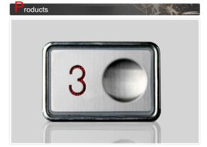 China Rectangle Shape Panel Mount Push Button For Elevator IP64 Size 36x53 mm on sale