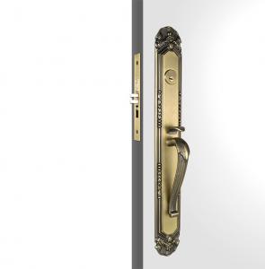 China Outside Entry Door Handlesets / Antique Brass Entrance Door Handles on sale