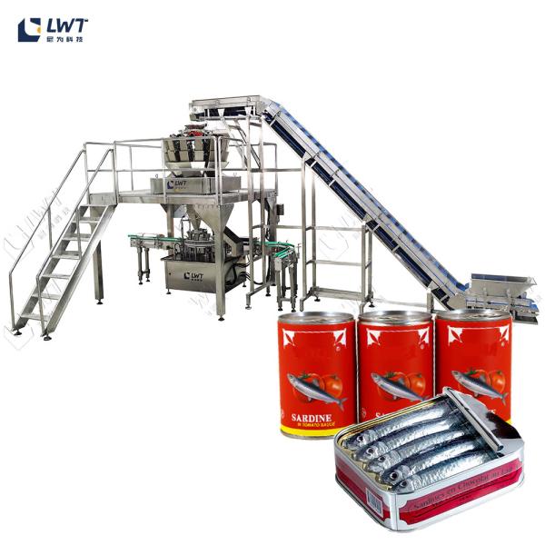 Quality Sardine Canning Multi Head Scale Automated Multihead Weigher Filling Packing Machine for sale
