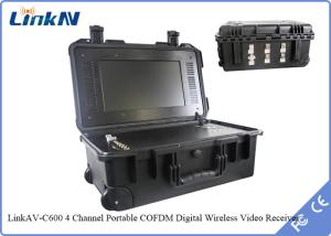 China Suitcase COFDM Video Receiver IP65 with Battery &amp; Display AES256 Encryption DC-12V wholesale