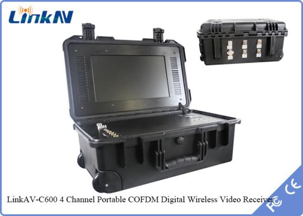 Quality  Suitcase COFDM Video Receiver IP65 with Battery & Display AES256 Encryption DC-12V for sale