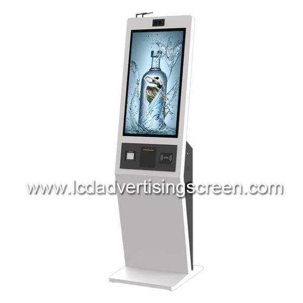 Quality Floor Standing 27" Multi Touch FHD LCD Payment Kiosk Machine With Camera for sale