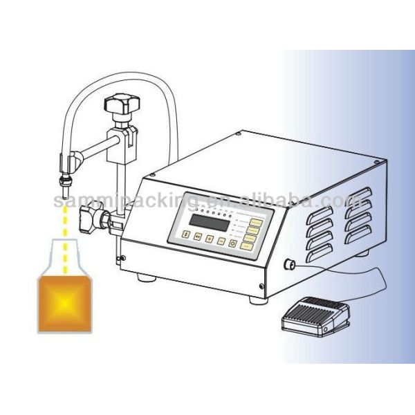 GFK-160 Semi-Automatic Electric Single Head Manual Cup Filler Small Automatic Vacuum Beverage Water/Oil Filling Machine Wood