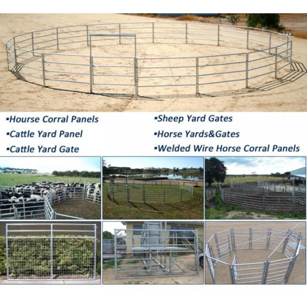 Hot Dipped Galvanized Pipe Full Welded Silver Painted AS/NZS standard 1.8mx2.1m width Livestock Panels