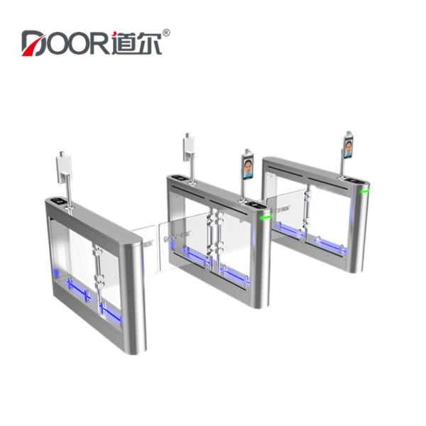 OEM Logo Printing Swing Gate Turnstile With Fever Detection For Access Control