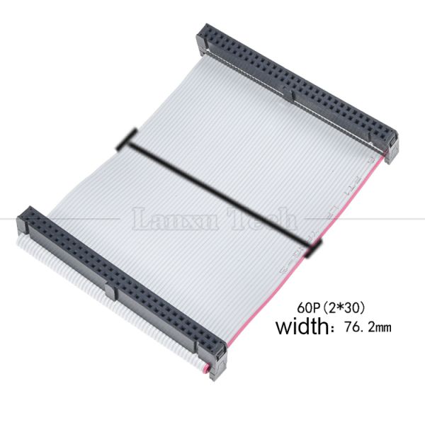 Customized 4 to 80 10 16 18 20 30 40 50 60 64 PIN 1.27mm Pitch FCC IDC 2.54mm Connector Flat Ribbon Cable