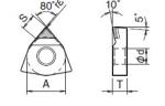 Carbide Indexable WNMM Pcd Cnc Insert Tooling For AL Alloy Metal Matrix