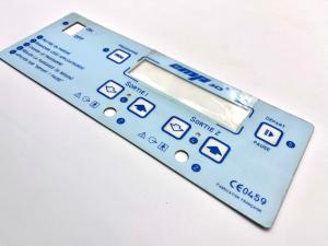 China Glossy Finish Polyester Transparent Window Custom Membrane Keypad Manufacturers For CNC Machine on sale