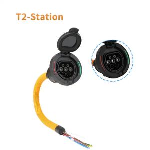 China IEC 62196-2 Type 2 Female Ev Charging Socket Vehicle Side Inlet/ 16/32A 250V, 1 Phase or 415V 3 Phase Male Socket on sale