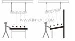 INTEKE Hanging Type Color Proof Lighting Box CPL150 CPL series Color Light Box