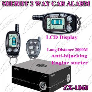 China 2 Way Paging Car Alarm with Auto Alarms Systems / FM 2000M LCD Remote Controller ZX-106 wholesale
