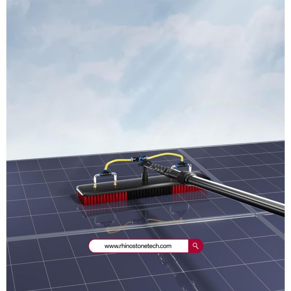Carbon Water Fed Brush for Efficient Window Residential House Rooftop Solar Panel Cleaning