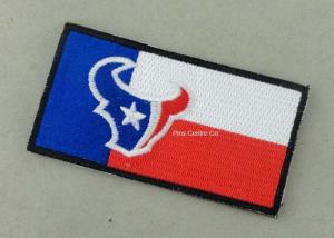 China Heat Cut Custom Embroidery Patches with Hot Melt Adhesive 8 - 100 mm Size on sale