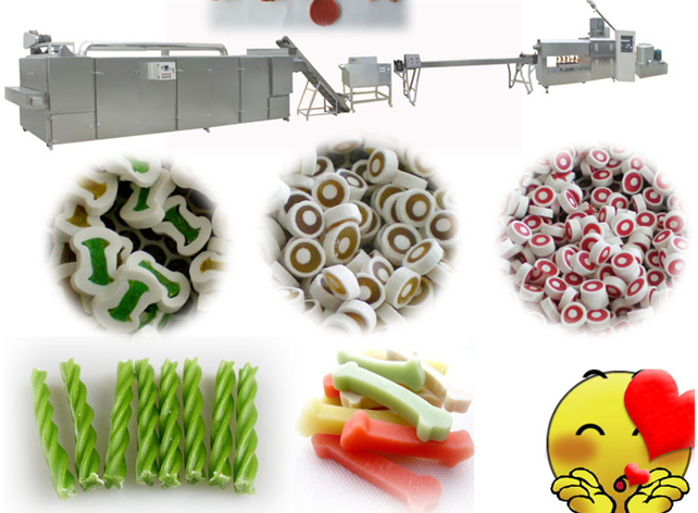 304 Stainless Steel Pet Dog Food Extruder Machine Dog Chewing Treats Extruder