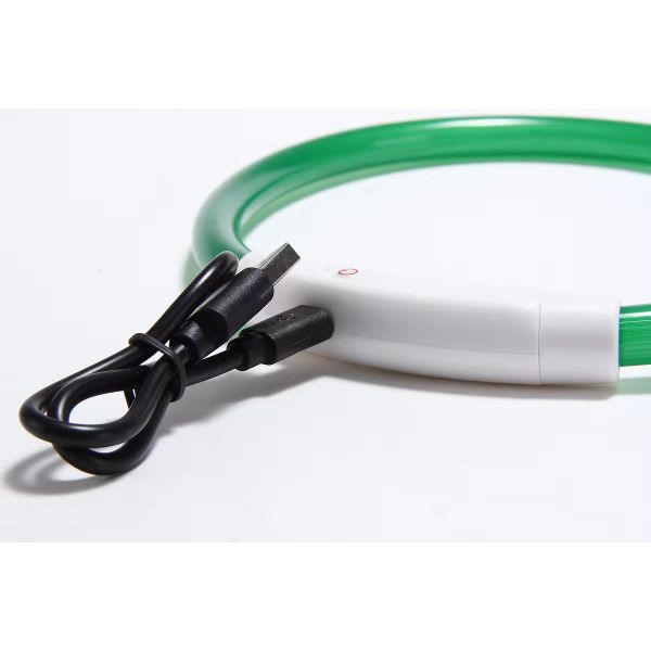 Silicone Waterproof LED Dog Collars Customized USB Rechargeable Dog Collars Personalized