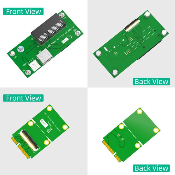 long Shielded Mini PCI-E Express X4 USB Riser Cable Card Horizontal