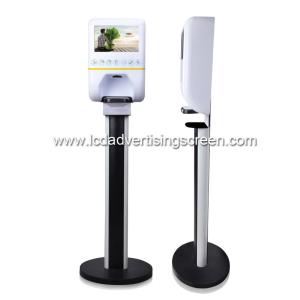 China Floor Standing 10&quot; Wifi LCD Advertising Screen With Plastic 1000ml 1200ml Liquid Alcohol Soap Hand Sanitizer Dispenser wholesale