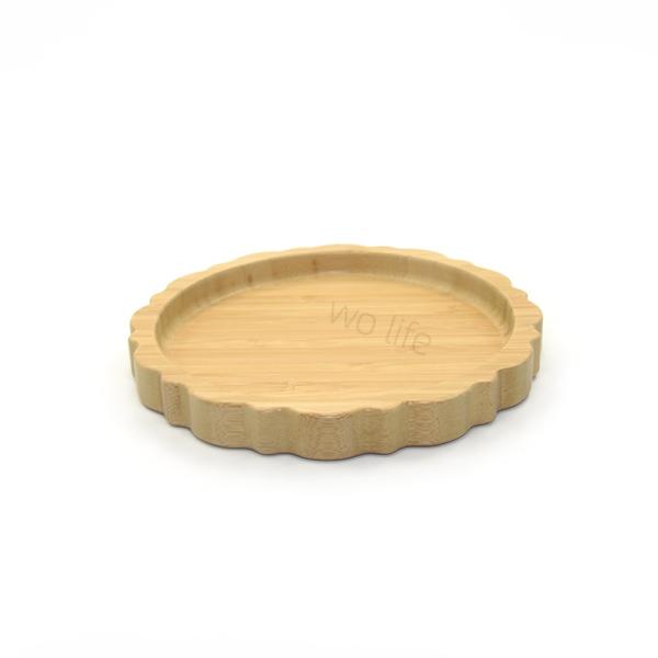 Quality Toddler Stay Put Bamboo Suction Feeding Plate 18Cm with Matching Spoon Set for sale