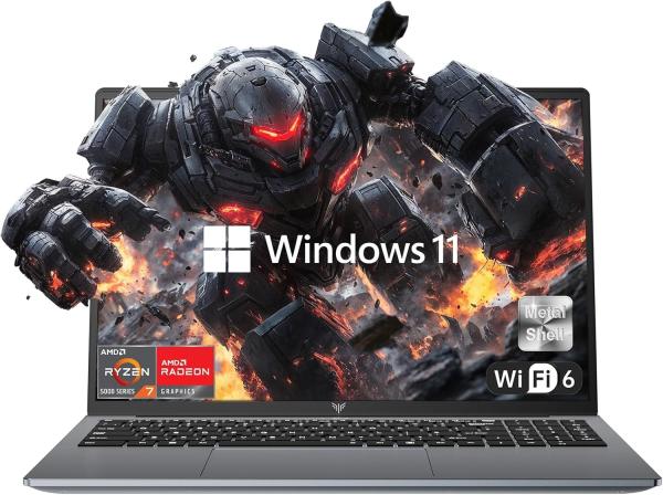 Quality 2025 Gaming Laptop, Laptop with AMD Ryzen 7 5700U (8C/16T, Up to 4.3GHz), 16GB RAM 512GB NVMe SSD Laptop Computer, Radeon RX Vega 8 Graphics, 16.1-inch FHD Display, WiFi 6, 53Wh Battery, Backlit KB for sale