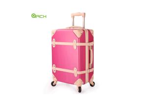 Double Spinner  ABS Hard Shell Cabin Case Pink With Binding Belts