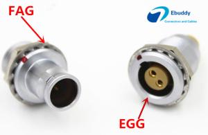 China 14 Pin Push Pull Circular Connector , Lemo Alternative Male Plug Connector FAG.1B.314 wholesale