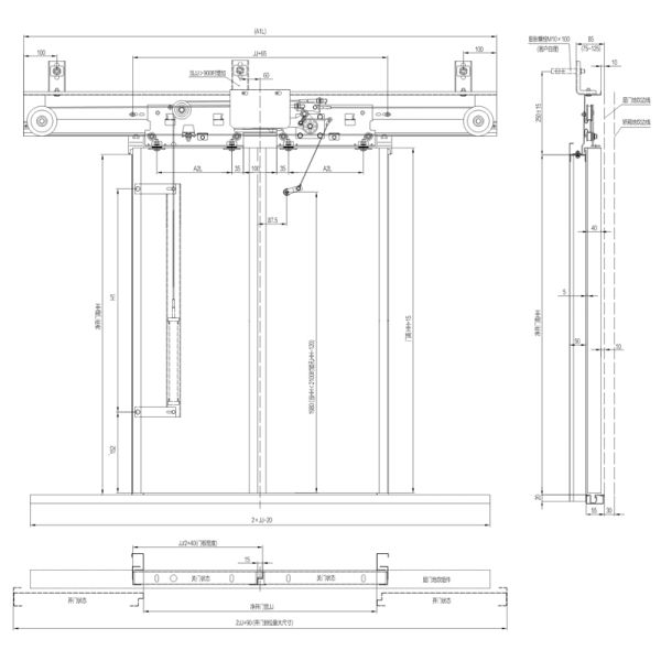Elevator 3-Leafs Side Opening Door Operator Dor Access Elevator Parts