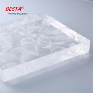 China White Feather Effect Decorative Plexiglass Window Panels 15-60mm OEM wholesale