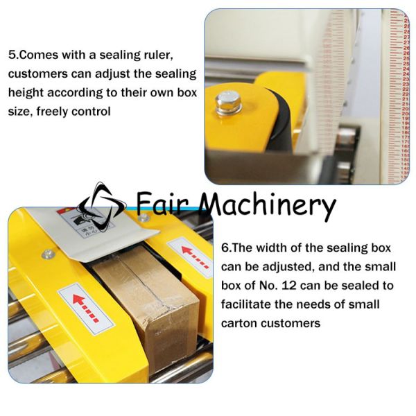 350W PLC 60HZ Carton Sealing Tape Machine Box 380VAC