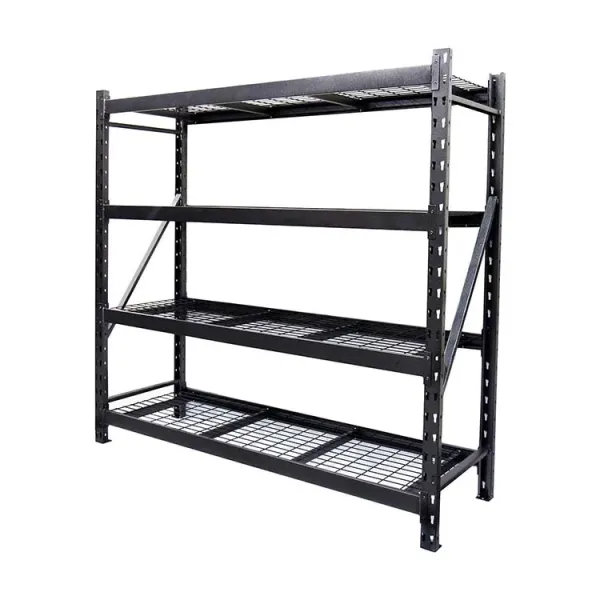 Single Sided Supermarket Storage Rack Metallic Medium Duty Customzied
