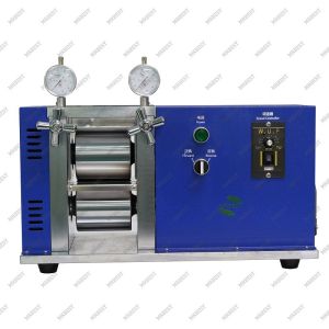 China Electric Lab Roll Press Machine 120W Adjustable 100mm Roller Width wholesale