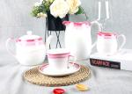 1300ml Ceramic Serveware Set Red Reactive Colored Stoneware Pitcher