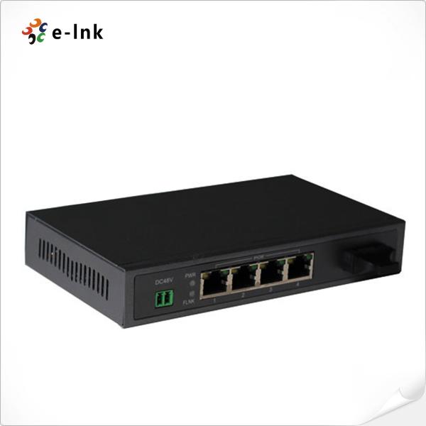 Quality 48V Power Over Ethernet Switch 10/100/1000 Mbps Fiber To Copper Web Managed Ethernet Switch for sale