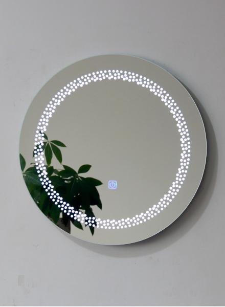 Quality Smart Bathroom Sink Mirror With Touch Sensor Switch Round LED Interlaced Light for sale
