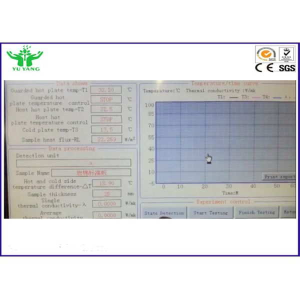 ISO 8301, EN 12667 Thermal Conductivity Tester Of Heat Flow Meter 0.1 ~ 8.0 m2K/W