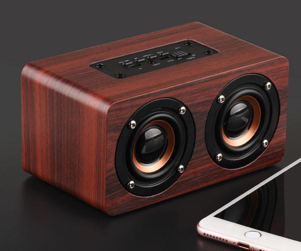 Quality Classic Wood Portable Bluetooth speaker 10W 1500mAh Mini bluetooth Speaker for sale
