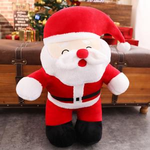 China Soft Huggable Delicate Touch Animated Plush Christmas Toys 50cm Big Santa Claus Delightful Cuddly Gift on sale