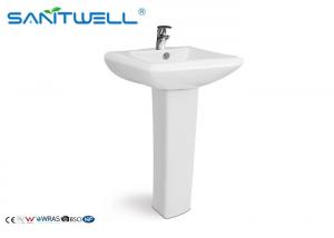China Bathroom Pedestal Basins SWC3841 Oval Ceramic Hand Wash Basin European Market wholesale