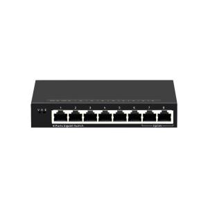 China 8-Port Gigabit Ethernet Network Switch with PoE QoS SNMP VLAN Functions FCC Certified and 10G Capacity Stackable Hub wholesale