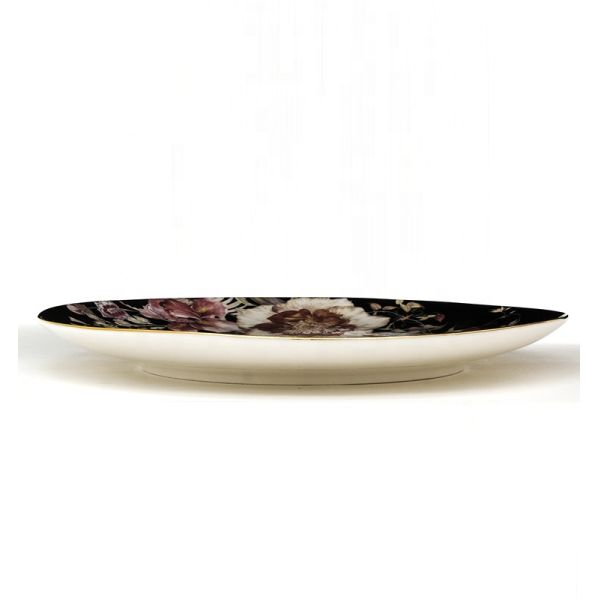 9 Inch Customized Dinnerware Set Porcelain Gold Rim Ceramic Dinner Plates Sets