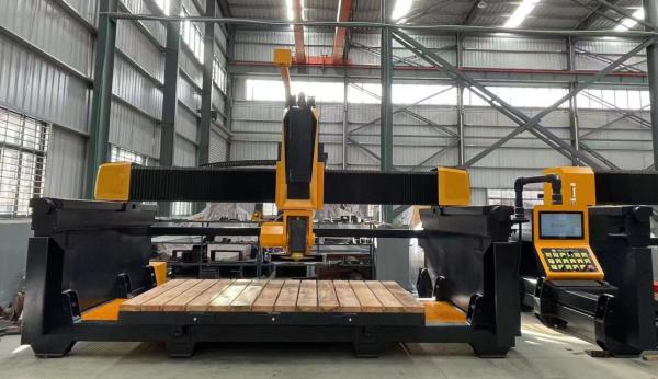 Quality 5 Axis CNC Bridge Saw Machine For Marble Kitchen Countertop With Italy Esa System Automatic Program Software Stone Cutting for sale