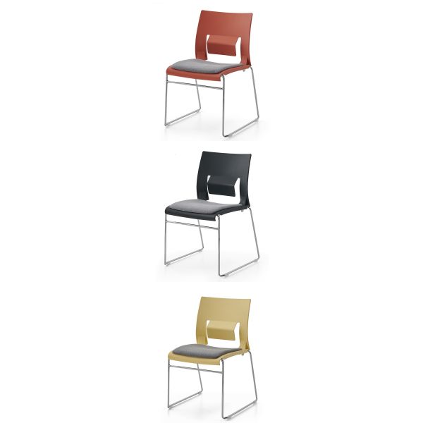 Fixed Arms PP Office Meeting Room Chair with Stackable Design and Optional Color
