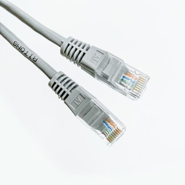 Quality Bare Copper Grey Network Patch Cord UTP Cat5e 100Mbps Passes FLUKE Test for sale