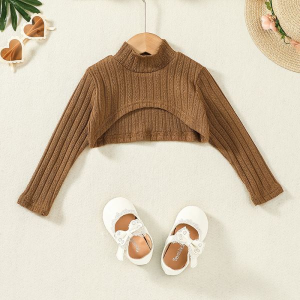 Spring Children'S Clothing Girls Long Sleeve Knitted Top Printed Skirt Two Piece Set