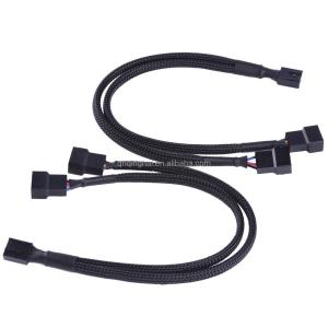 China 4Pin Computer PC Fan Power Cable Y-Splitter Connector Adapter 4-Pin to 2x 4-Pin wholesale