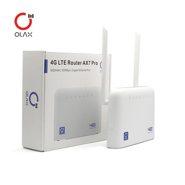 Quality OLAX AX7 PRO 300Mbps CPE Wifi Router 4 LAN Port  4g Router With Sim Slot And External Antenna for sale