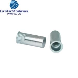 China Plain Knurled Stainless Steel Rivet Nut Flat Head Threaded Rivet Screw Insert M3 M4 M5 M6 M8 M10 M12 on sale