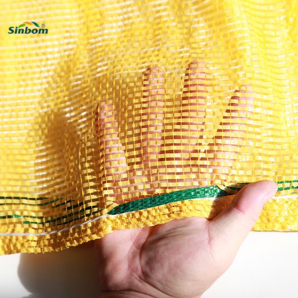 25kg 50kg Vegetable Onion Potato Fruit Packaging Bag PE Date Leno Net Mesh Bag with Label