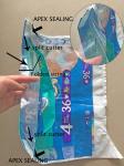 Loop Handle Side Seal Bag Making Machine 60pcs/min , Drawstring Diaper Bag