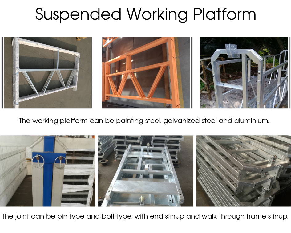 Aluminium ZLP630 modular suspended platform on rent