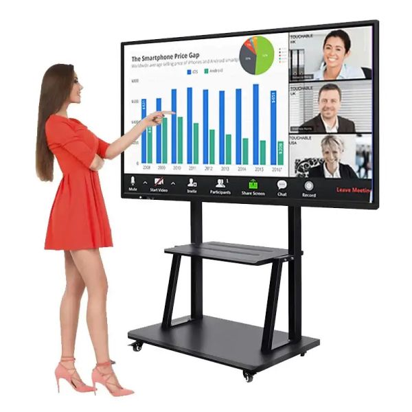 75 inch wall mounted Interactive Whiteboard 20 points touch screen for eduction